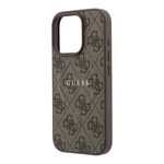 Apple iPhone 16 Pro Kılıf Guess Orjinal Lisanslı M-safe Şarj Özellikli IML Baskılı Jungle Ring Kapak