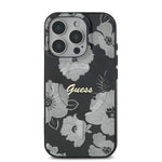 Apple iPhone 16 Pro Kılıf Guess Orjinal Lisanslı M-safe Şarj Özellikli Flower Tone On Tone Ring Kapak