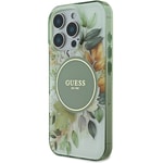 Apple iPhone 16 Pro Kılıf Guess Orjinal Lisanslı M-safe Şarj Özellikli Flower Tonal Circle Kapak
