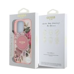 Apple iPhone 16 Pro Kılıf Guess Orjinal Lisanslı M-safe Şarj Özellikli Flower Tonal Circle Kapak