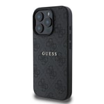 Apple iPhone 16 Pro Kılıf Guess Orjinal Lisanslı M-safe Şarj Özellikli 4G Desenli Yazı Logolu Kapak