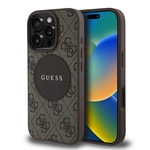 Apple iPhone 16 Pro Kılıf Guess Orjinal Lisanslı M-safe Şarj Özellikli Yazı Logolu Circle Classic Kapak