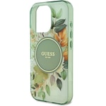 Apple iPhone 16 Pro Kılıf Guess Orjinal Lisanslı M-safe Şarj Özellikli Flower Tonal Circle Kapak