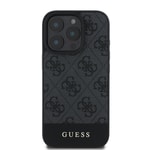 Apple iPhone 16 Pro Kılıf Guess Orjinal Lisanslı PU Deri Şerit Logo Dizaynlı Kapak