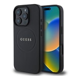 Apple iPhone 16 Pro Kılıf Guess Orjinal Lisanslı M-safe Şarj Özellikli Yazı Logolu Grained Kapak