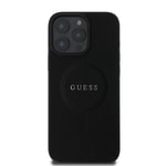 Apple iPhone 16 Pro Kılıf Guess Orjinal Lisanslı M-safe Şarj Özellikli Yazı Logolu Saffiano Classic Kapak