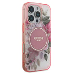 Apple iPhone 16 Pro Kılıf Guess Orjinal Lisanslı M-safe Şarj Özellikli Flower Tonal Circle Kapak