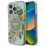 Apple iPhone 16 Pro Kılıf Guess Orjinal Lisanslı M-safe Şarj Özellikli Flower Tonal Circle Kapak