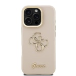 Apple iPhone 16 Pro Kılıf Guess Orjinal Lisanslı Grained Yazı Logolu Kamera Standlı Kapak