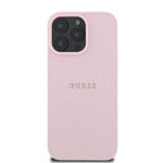 Apple iPhone 16 Pro Kılıf Guess Orjinal Lisanslı M-safe Şarj Özellikli Yazı Logolu Grained Kapak
