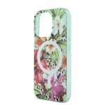 Apple iPhone 16 Pro Kılıf Guess Orjinal Lisanslı M-safe Şarj Özellikli IML Baskılı Jungle Ring Kapak