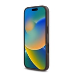 Apple iPhone 16 Pro Kılıf Guess Orjinal Lisanslı M-safe Şarj Özellikli PU Üçgen Logo 4G Desenli Kapak