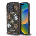 Apple iPhone 16 Pro Kılıf Guess Orjinal Lisanslı M-safe Şarj Özellikli 4G Desenli Yazı Logolu Peony Kapak