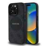 Apple iPhone 16 Pro Kılıf Guess Orjinal Lisanslı M-safe Şarj Özellikli Yazı Logolu Circle Classic Kapak
