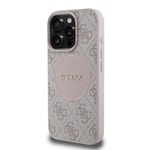 Apple iPhone 16 Pro Kılıf Guess Orjinal Lisanslı M-safe Şarj Özellikli Yazı Logolu Circle Classic Kapak