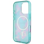 Apple iPhone 16 Pro Kılıf Guess Orjinal Lisanslı M-safe Şarj Özellikli Flower Tone On Tone Ring Kapak