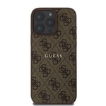 Apple iPhone 16 Pro Kılıf Guess Orjinal Lisanslı M-safe Şarj Özellikli 4G Desenli Yazı Logolu Kapak