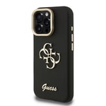 Apple iPhone 16 Pro Kılıf Guess Orjinal Lisanslı Grained Yazı Logolu Kamera Standlı Kapak