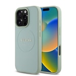 Apple iPhone 16 Pro Kılıf Guess Orjinal Lisanslı M-safe Şarj Özellikli Yazı Logolu Grained Kapak
