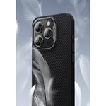 Apple iPhone 16 Pro Kılıf Karbon Fiber M-safe Şarj Özellikli Benks Hybrid ArmorPro 600D Kevlar Kapak