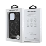 Apple iPhone 16 Pro Kılıf Karl Lagerfeld Orjinal Lisanslı M-safe Şarj Özellikli KL Yazılı Hot Stamp Kapak