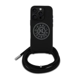 Apple iPhone 16 Pro Kılıf Karl Lagerfeld Orjinal Lisanslı Askı İpli Taşlı KL Yazılı Crossbody Cord Kapak