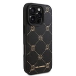 Apple iPhone 16 Pro Kılıf Karl Lagerfeld Orjinal Lisanslı M-safe Şarj Özellikli PU Deri Karl Heads Desenli Klasik Logolu Kapak