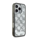 Apple iPhone 16 Pro Kılıf Karl Lagerfeld Orjinal Lisanslı Simli KL Yazılı Monogram Gradient Kapak