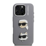 Apple iPhone 16 Pro Kılıf Karl Lagerfeld Orjinal Lisanslı K&C Heads Pin Kapak