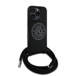 Apple iPhone 16 Pro Kılıf Karl Lagerfeld Orjinal Lisanslı Askı İpli Taşlı KL Yazılı Crossbody Cord Kapak