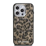 Apple iPhone 16 Pro Kılıf Karl Lagerfeld Orjinal Lisanslı IML Leopar Baskılı Kapak