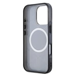 Apple iPhone 16 Pro Kılıf Lacoste Orjinal Lisanslı M-safe Şarj Özellikli IML Baskılı Gümüş Timsah Logolu Monogram Kapak