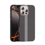 Apple iPhone 16 Pro Kılıf M-safe Şarj Özellikli Karbon Fiber Görünümlü Zore Gros Kapak