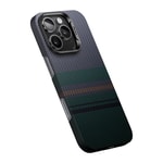 Apple iPhone 16 Pro Kılıf M-safe Şarj Özellikli Karbon Fiber Tasarımlı Benks Aurora ArmorAir Kevlar Kapak