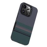 Apple iPhone 16 Pro Kılıf M-safe Şarj Özellikli Karbon Fiber Tasarımlı Benks Aurora ArmorPro Kevlar Kapak