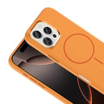 Apple iPhone 16 Pro Kılıf M-Safe Şarj Özellikli Metal Kamera Çerçeveli Zore Edi Silikon Kapak