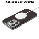 Apple iPhone 16 Pro Kılıf M-safe Şarj Özellikli Karbon Fiber Desenli Mutural Montage Kapak