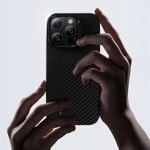 Apple iPhone 16 Pro Kılıf M-safe Şarj Özellikli Karbon Fiber Metal Kamera Çerçeveli Benks Montage ArmorAir Kevlar Kapak