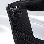 Apple iPhone 16 Pro Kılıf M-safe Şarj Özellikli Karbon Fiber Metal Kamera Çerçeveli Benks Montage ArmorAir Kevlar Kapak