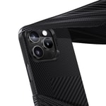 Apple iPhone 16 Pro Kılıf M-safe Şarj Özellikli Karbon Fiber Metal Kamera Çerçeveli Benks Montage ArmorAir Kevlar Kapak