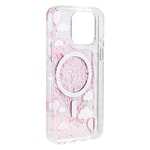 Apple iPhone 16 Pro Kılıf M-safe Şarj Özellikli Parlak Kumlu Sıvılı Youngkit Pink Dream Quicksand Serisi Kapak