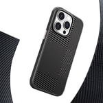 Apple iPhone 16 Pro Kılıf M-safe Şarj Özellikli Karbon Fiber Desenli Mutural Montage Kapak