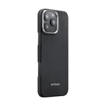 Apple iPhone 16 Pro Kılıf M-safe Şarj Özellikli 600D Aramid Fiber Pitaka Ultra-Slim Classic Serisi Black-Grey Twill Kapak