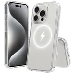 Apple iPhone 16 Pro Kılıf M-safe Şarj Özellikli Raptic Dual Serisi Şeffaf Standlı Kapak