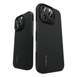 Apple iPhone 16 Pro Kılıf M-safe Şarj Özellikli Karbon Fiber Metal Kamera Çerçeveli Benks Montage ArmorAir Kevlar Kapak