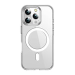 Apple iPhone 16 Pro Kılıf M-safe Şarj Özellikli Transparan Sert PC Wlons Pita Kapak