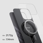 Apple iPhone 16 Pro Kılıf M-safe Şarj Özellikli Aramid Fiber Re-TROS Tasarımlı Pitaka Tactile Woven Rebuilding Serisi Kapak