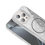 Apple iPhone 16 Pro Kılıf M-safe Şarj Özellikli Parlayan Simli Zore Okso Kapak