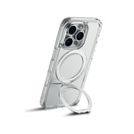 Apple iPhone 16 Pro Kılıf M-safe Şarj Özellikli Raptic Air Stand Serisi Buzlu Transparan Tasarımlı Standlı Kapak