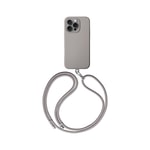 Apple iPhone 16 Pro Kılıf M-safe Şarj Özellikli Soft Arka Yüzey Askı İpli Coehl Creme Kapak